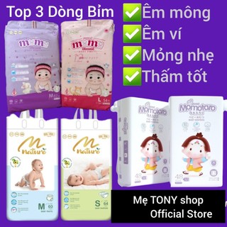 (Tặng KhẩuTrang 3D)Bỉm Tã Dán/Quần Momo DIAMOND/MomoTARO/Momo NATURE Đủ Size(Mỏng Nhẹ-Thấm Tốt)