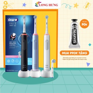 Bàn chải điện Oral-B Pro 3 3000 Sensitive Clean - Loại bỏ 99% mãng bám