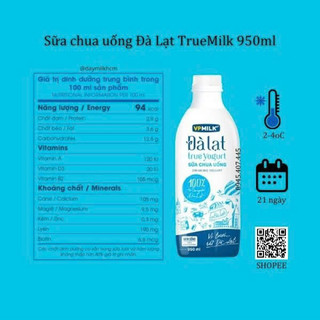 Sữa chua uống vpmilk đà lạt true milk yogurt