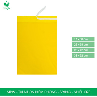 MTxV - 100 túi nilon đóng hàng niêm phong Vàng - Nhiều size - Túi gói hàng, túi niêm phong