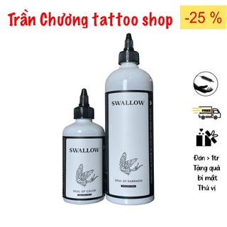 Nước pha mực xăm - Nước pha mực tông chuyển tông đen trắng - nước pha màu Swallow Sơn én 16oz và 8oz dùng để hòa tanmực