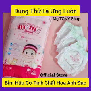 [Thử Là Ưng]Lẻ 1 Miếng Bỉm Tã Dán/Quần Momo Diamond Đủ Size(Tinh Chất Hoa Anh Đào Chống Hăm)