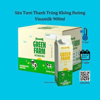 Sữa thanh trùng không đường Vinamilk 900ml - Thùng 12 hộp