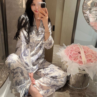 Bộ lụa mặc nhà pijama nữ đồ bộ lụa cao cấp mát mềm mịn elsa pijama