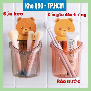 Sỉ 3k -Ly cốc đựng bàn chải kem đánh răng dán tường hình gấu