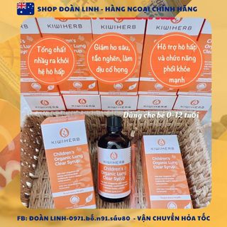Siro Kiwiherb Children’s Organic Lung Clear Syrup, Date xa