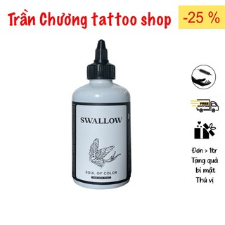 Nước pha mực xăm màu - Nươc pha màu Swallow, kích màu Sơn én chai 8oz Trần Chương - Đồ xăm trong tầm tay