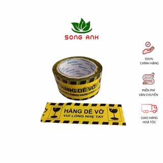Băng dính/ băng keo in chữ HÀNG DỄ VỠ- cực tiện cho các shop đóng hàng, cuộn 200g