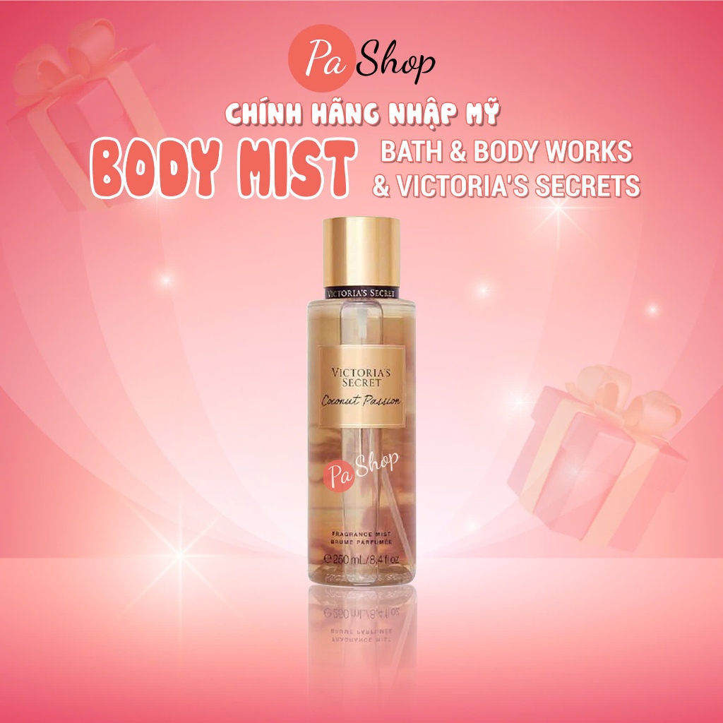 Xịt thơm body mist Victoria Secret Coconut Passion 250ML