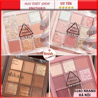 Bảng phấn mắt DIKALU màu ánh nhũ tone hồng cam trang điểm chuyên nghiệp,Bảng mắt nội địa trung