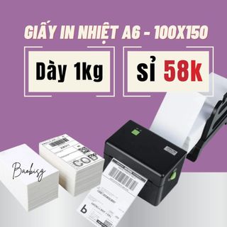  Giấy in nhiệt A6 100x150mm loại 1 dày 1kg giấy in thương mại điện tử - Baobisaigon88 