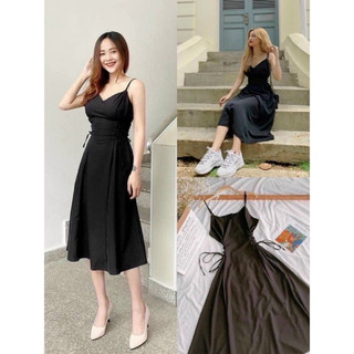 [FREESHIP] Đầm maxi đen 2s đan eo cực xinh xỉu hàng sẵn kèm ảnh thật