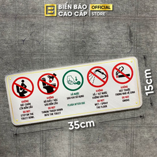 Biển Nội Quy Nhà Vệ Sinh, Bảng Quy Định Nhắc Nhở Trong Toilet, WC, Biển Giữ Sạch Nhà Vệ Sinh