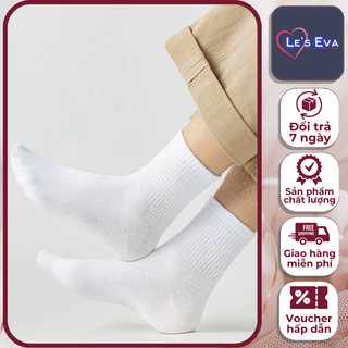 Tất nam nữ trắng đen Unisex cotton basic cổ thấp cổ vừa cổ cao,T43