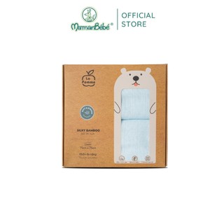 (MamanBébé chính hãng) K002 Set 2 Khăn đa năng sợi tre lụa (75x75cm) La pomme