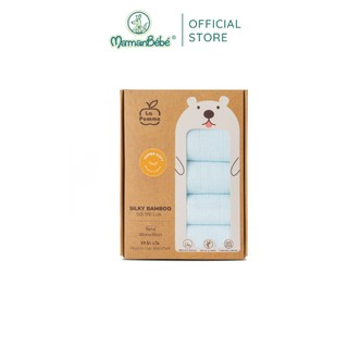 (MamanBébé chính hãng) K001 Set 5 Khăn sữa sợi tre lụa (30x30cm) La pomme
