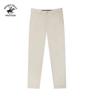 Beverly Hills Polo Club - Quần dài Nam Regular Fit Kem Trơn Cotton - BHPC- QKLRS24V017