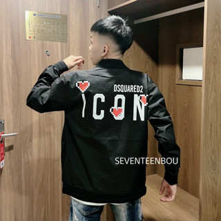 Áo Khoác Gió DSQ 356 Họa Tiết Bo Gân Hình In Sau Lưng Chất Liệu Gió Thời Trang Nam Cao Cấp Phù Hợp Cho Nam