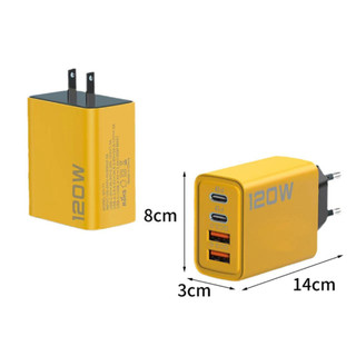 Củ Sạc Nhanh 120W 4 cổng USB + Type C PD