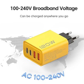 Củ Sạc Nhanh 120W 4 cổng USB + Type C PD