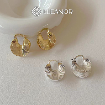 Bông tai nữ chuôi bạc 925 Eleanor Accessories hình tròn phụ kiện trang sức khuyên tai basic 7931