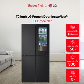 Tủ lạnh lg french door instaview™ 530l màu đen lfb53blmi