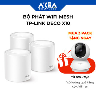Bộ phát wifi mesh tp-link deco x10 chuẩn wifi 6 ax1500, kết nối nhiều thiết bị, phủ sóng rộng