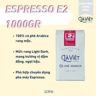 Cà phê nguyên hạt là việt e2 100% arabica 1kg vị đậm đà