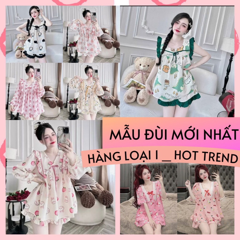 Đồ bộ đùi nữ thiết kế mới nhất , size dưới 60kg , đồ bộ pijama nữ , giá rẻ tận xưởng đồ bộ p97 frees