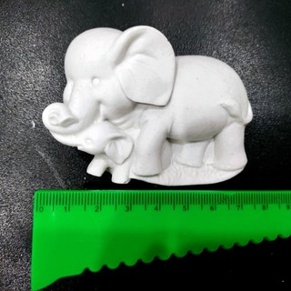 Tượng tô màu, MẸ CON MẾN THƯƠNG size M, thạch cao trắng (Không kèm màu), luyện vẽ, decor