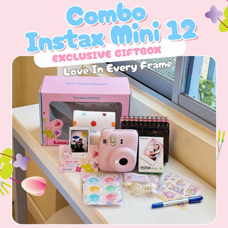 Combo Instax Mini 12/ Mini 11 - BỘ MÁY và phụ kiện chụp ảnh lấy liền Fujifilm Instax - Bảo Hành Chính hãng 1 năm