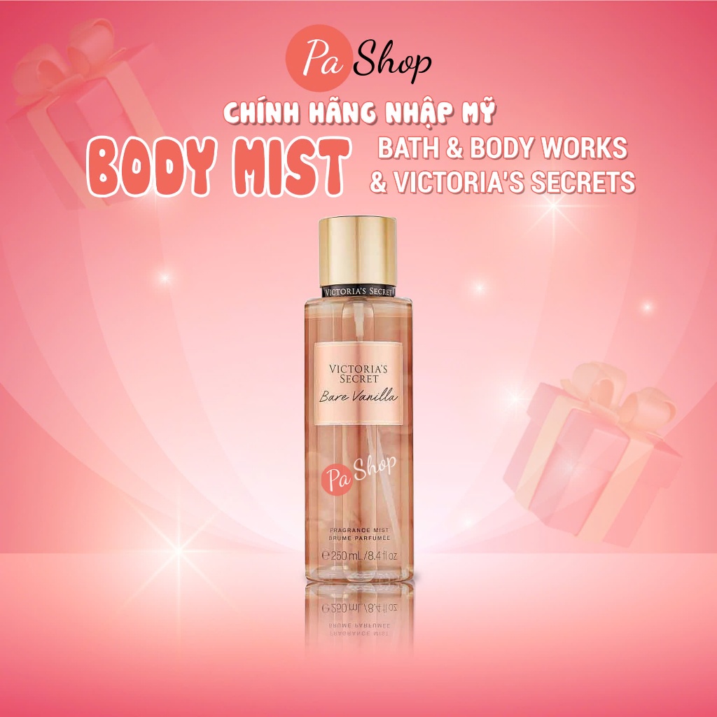 Body mist Bare Vanilla xịt thơm toàn thân
