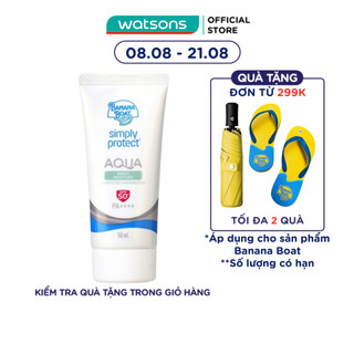 Kem chống nắng banana boat aqua daily moisture uv protection sunscreen lotion spf50+ pa++++ 50ml