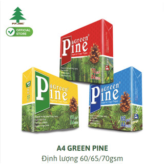 Giấy in, giấy photo Green Pine A4 ĐL 60gsm - 65gsm - 70gsm ( 500 tờ/1 ram ) - Giấy In Văn Phòng