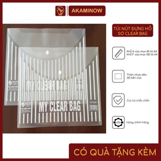 Túi nút clear bag - Túi đựng hồ sơ có cúc, bìa nút đựng hồ sơ
