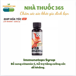 Siro miễn dịch Immunotops Syrup - Thực phẩm bảo vệ sức khỏe Vitamama - 95ml
