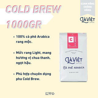 Cà phê bột là việt cold brew 100% arabica 1kg vị trái cây thanh nhẹ