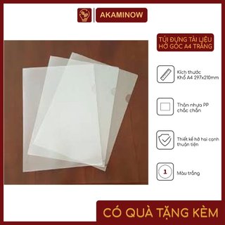 Túi đựng tài liệu, file hở góc, bìa Lá A4 Trắng