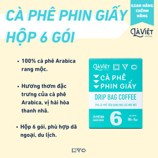 Cà phê phin giấy là việt hộp 6 gói