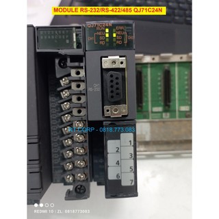 Module truyền thông RS-232/RS-422/485 Mitsubishi QJ71C24N, mở rộng cho PLC Q, hàng used Nhật Bản