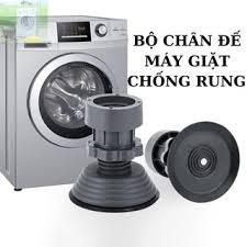 Bộ 4 chân chống rung cho máy giặt, tủ lạnh tăng giảm chiều cao, đế cao su chống rung tối ưu