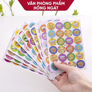 Sticker khen thưởng học sinh dán sổ cute dễ thương giá rẻ, sticker tiếng anh đồ dùng học tập văn phòng phẩm STK02