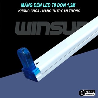 Máng đèn led 1m2 dùng cho bóng tuýp t8 gắn tường