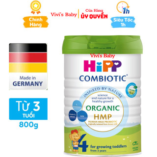 Sữa hipp organic hmp số 4 sữa bột công thức 800g date 2025 - 1 đổi 1 nếu lỗi nsx
