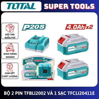 Total combo pin 20v 2.0ah - 4.0ah tfbcpk1424 . tfbcpk1222