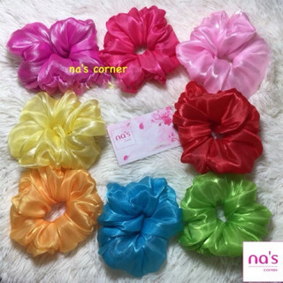 [HOT TREND] Scrunchies cột tóc voan lụa dày mềm bóng buộc tóc vải