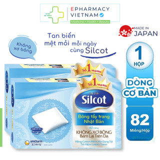 COMBO 2 HỘP BÔNG TẨY TRANG SILCOT JAPAN Hộp 82 miếng