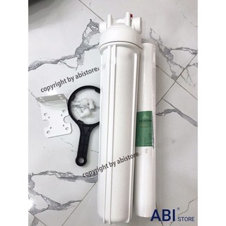 CỐC LỌC NƯỚC 20 INCH REN 21, 27, 17 LỌC THÔ ĐẦU NGUỒN TẶNG 1 LÕI LỌC NƯỚC, TAY VẶN CỐC, GIÁ TREO CỐC ĐƠN
