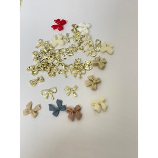Charm nơ mix màu trang trí móng nail