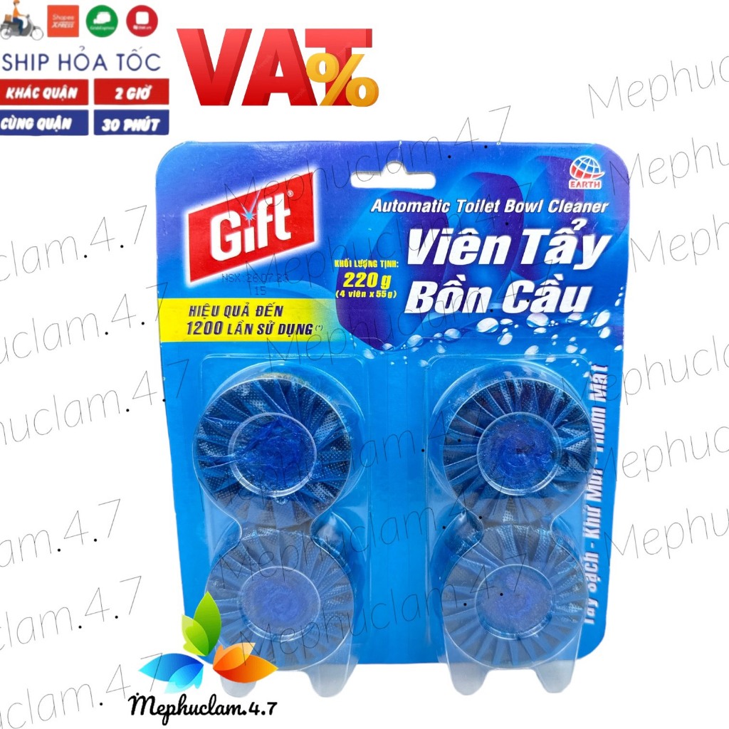 Viên tẩy bồn cầu gift ( Vỉ 4 viên)